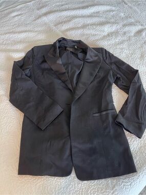 Dana Buchman Black Satin-Lapel Women's Blazer